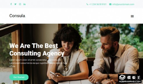 商业财富咨询机构响应式网页模板