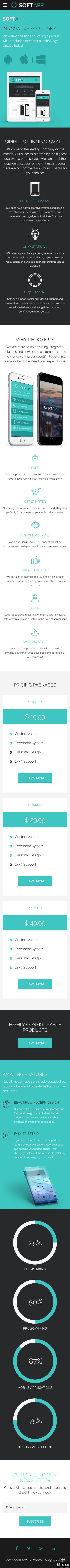 绿色创新科技APP全案展示网站模板-手机预览