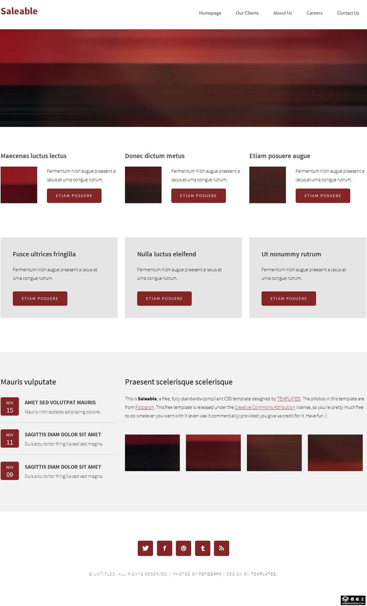产品列表介绍销售网页模板