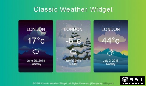 天气预报图形组件网页模板