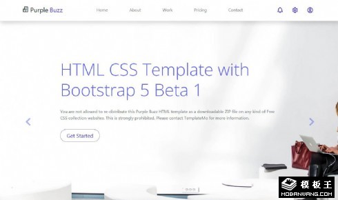 紫色数字技术服务响应式网页模板