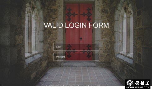 开启之门登录表单网页模板