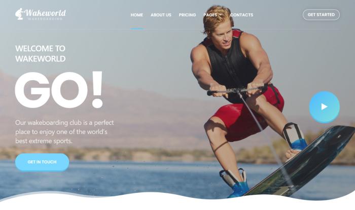 滑水运动俱乐部网站模板