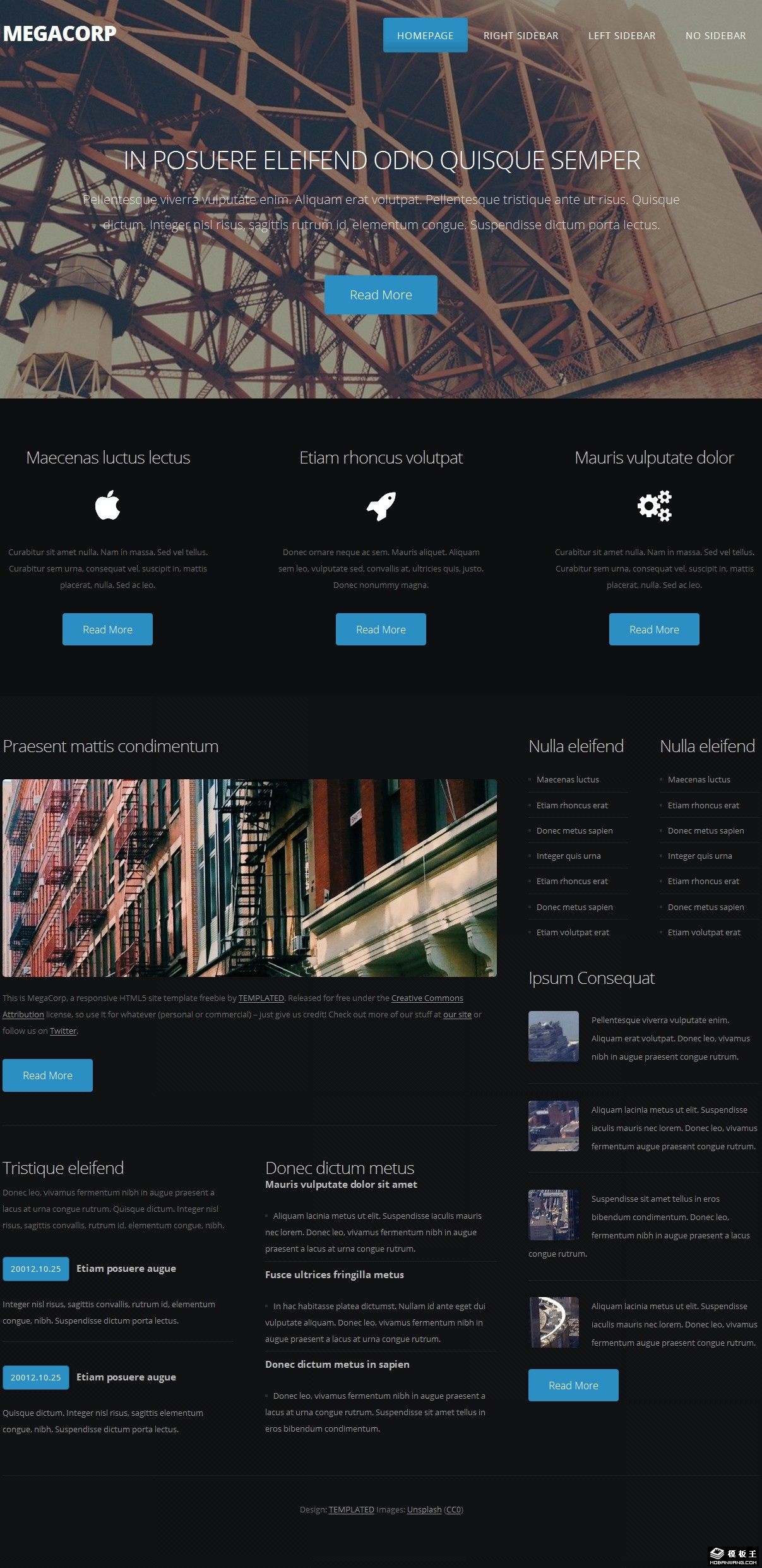 大型钢材公司网页模板