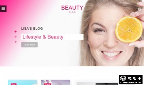 美容产品日志响应式网页模板