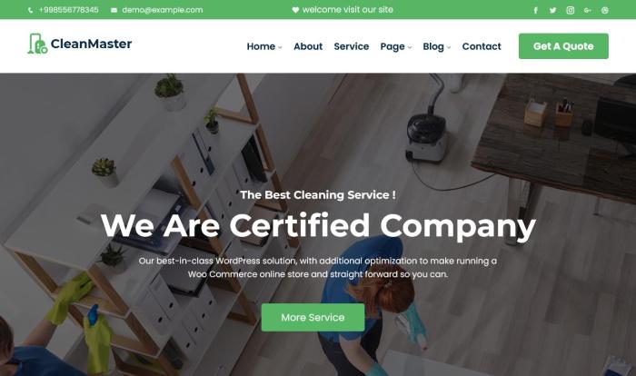 家政清洁劳务公司网站模板