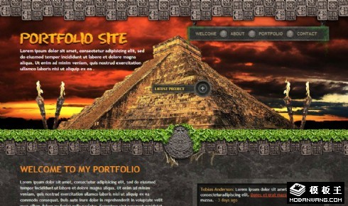 古埃及文明主题网页模板