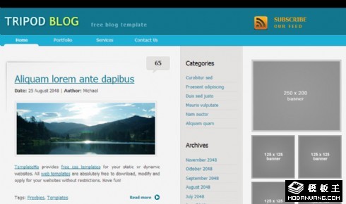 摄影记录BLOG网页模板