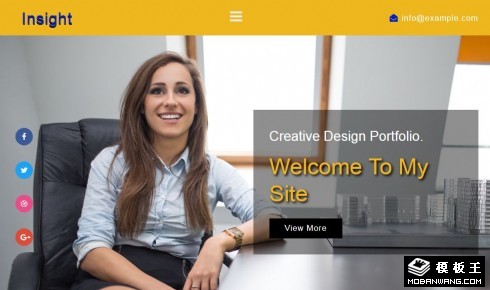 洞察力企业服务响应式网站模板