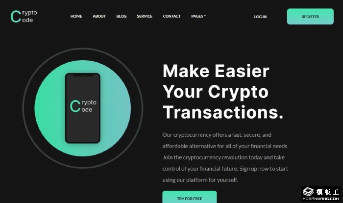 黑色金融投资项目网站模板