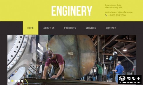 机械工程建设网页模板