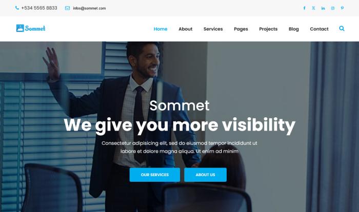 企业商务营销咨询管理精品网站模板