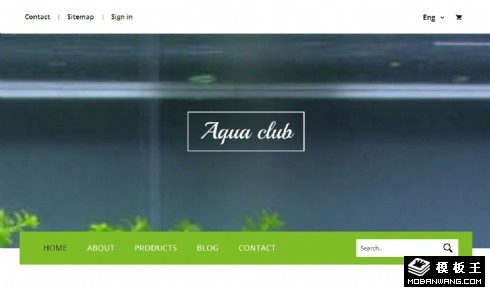 水族馆俱乐部响应式网页模板
