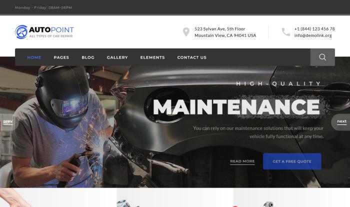 汽车维修保养服务中心官网模板