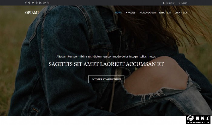 风光情景展示网页模板