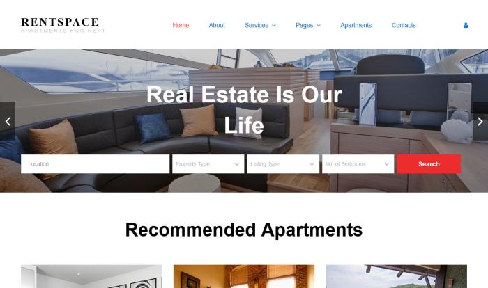 精品房地产租赁平台网站模板