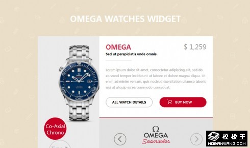 手表销售切换组件响应式网页模板