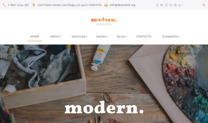 现代艺术风采展示网站模板