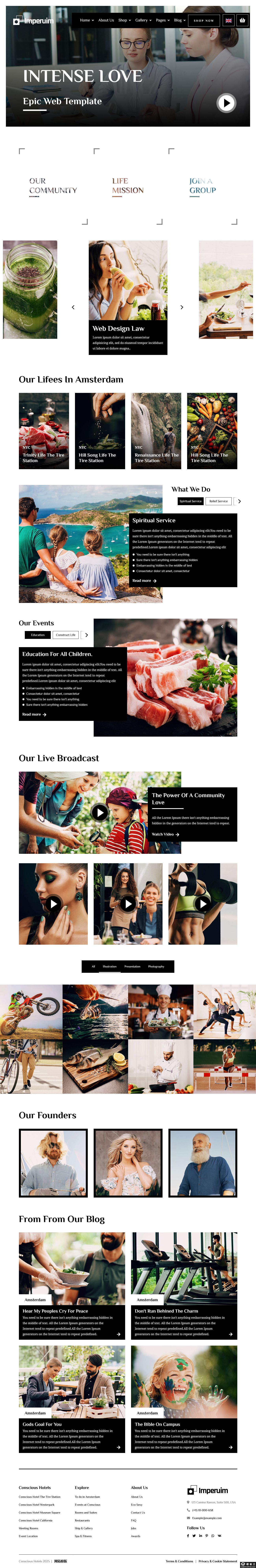 社区生活服务网站模板-PC预览