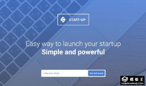 初创商业公司展示响应式网页模板