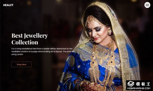 异域风情珠宝展示响应式网页模板