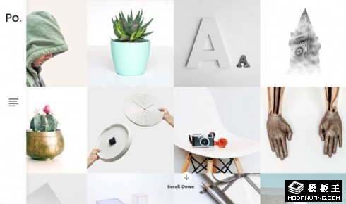 简洁图片展示响应式网站模板