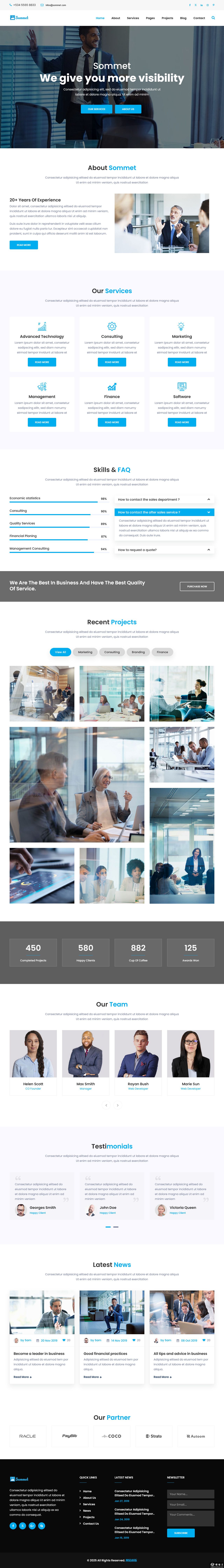 企业商务营销咨询管理精品网站模板-PC预览