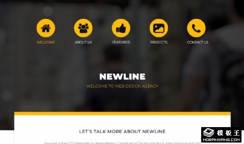 菜单简介信息切换响应式网页模板