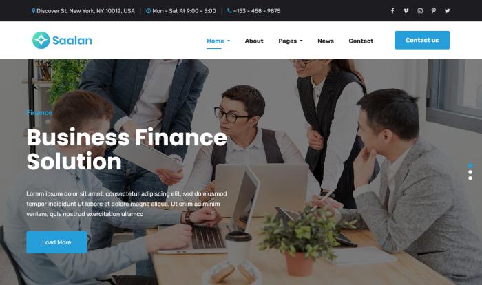 专业财务解决方案公司网站模板