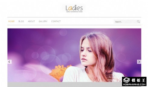 女性BLOG小组响应式网页模板