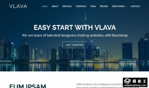 创意项目机构展示响应式网页模板