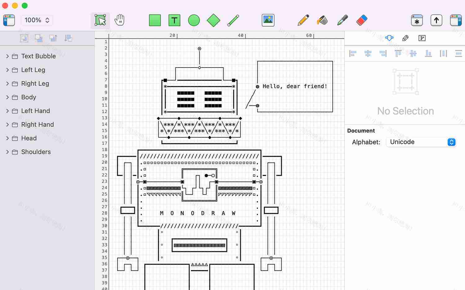 Monodraw For Mac v1.6.1 ASCII 文本图案编辑器