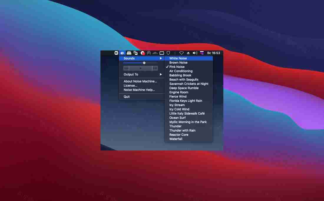 Noise Machine For Mac v1.19 是一款白噪声和音景发生器