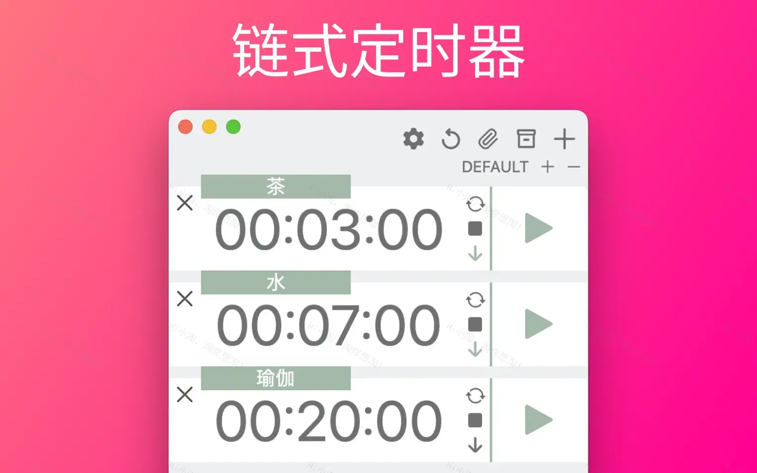 Chain Timer For Mac v10.5 多功能计时器中文版
