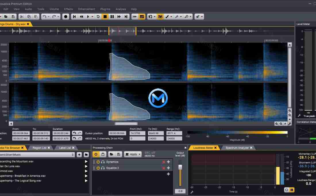Acoustica 7 For Mac v7.7.5 功能丰富的音频编辑器支持多声道环绕声格式