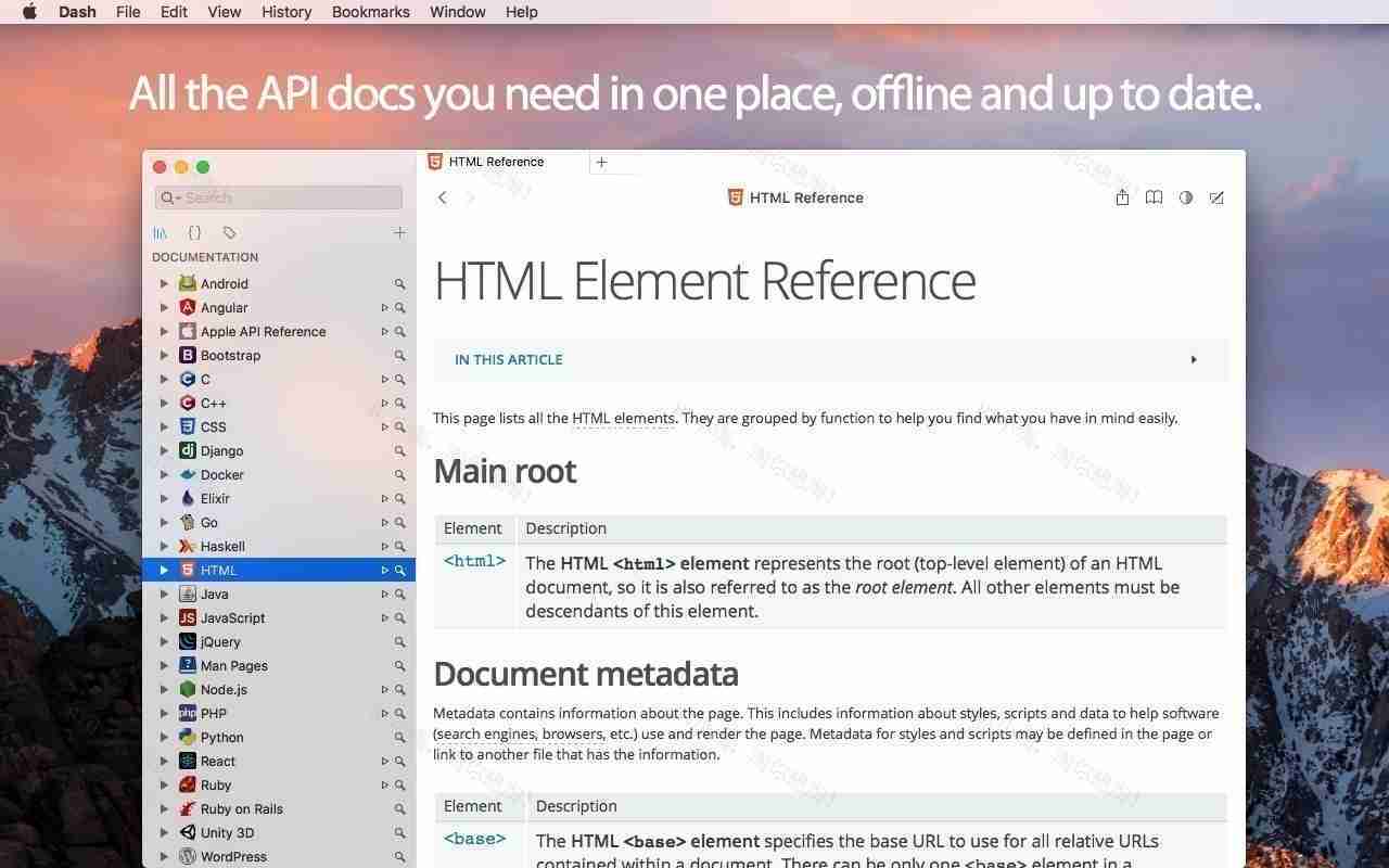 Dash For v7.3.3 开发语言离线文档管理软件