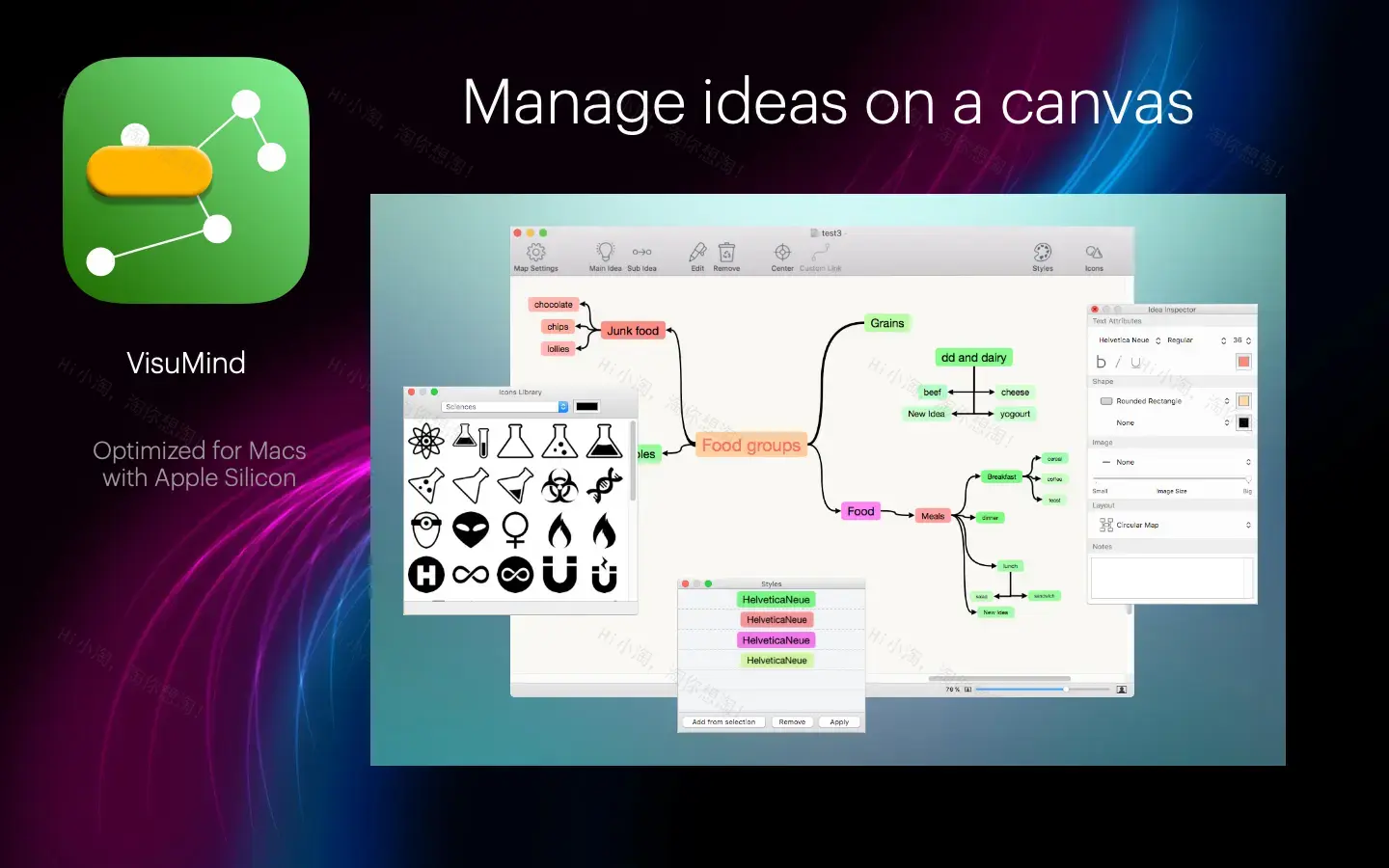 VisuMind For Mac v3.2.1 思维导图工具