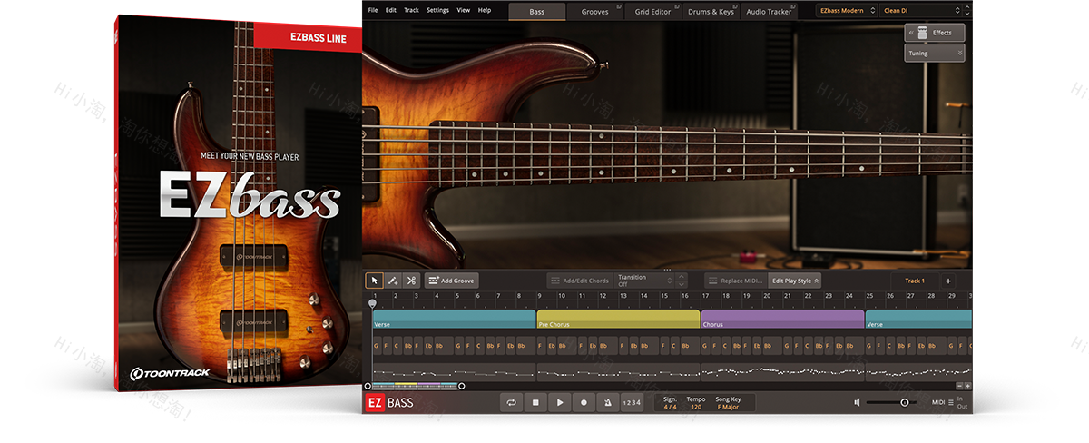 Toontrack EZbass For Mac v1.3.0 CE Update 升级包