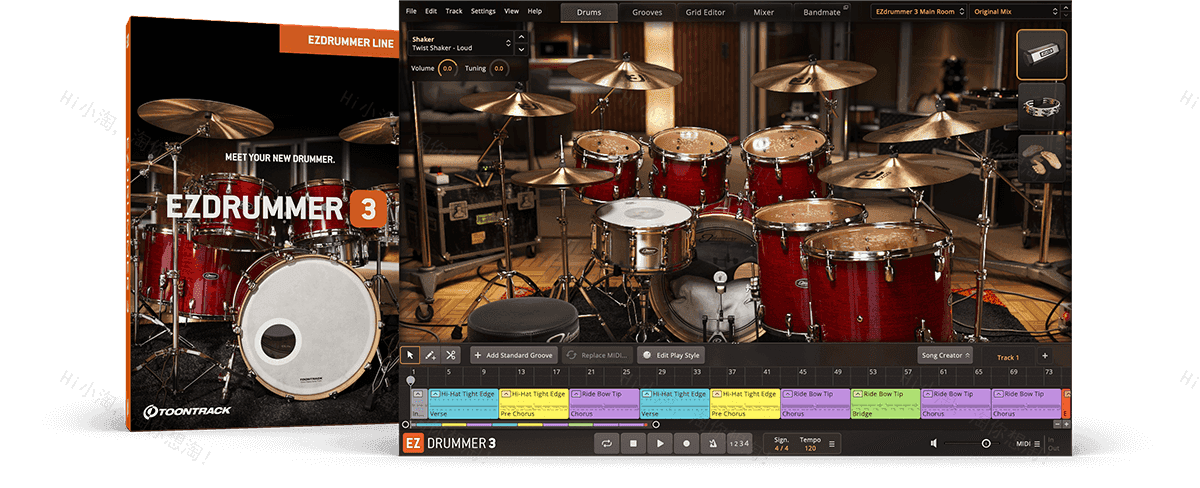 Toontrack EZdrummer For Mac v3.0.6 + 架子鼓声音库