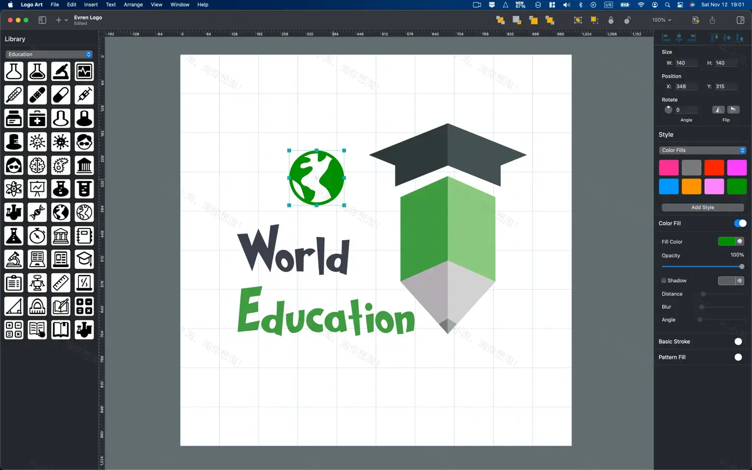 Logo Art For Mac v1.0.5 矢量标志图形设计软件