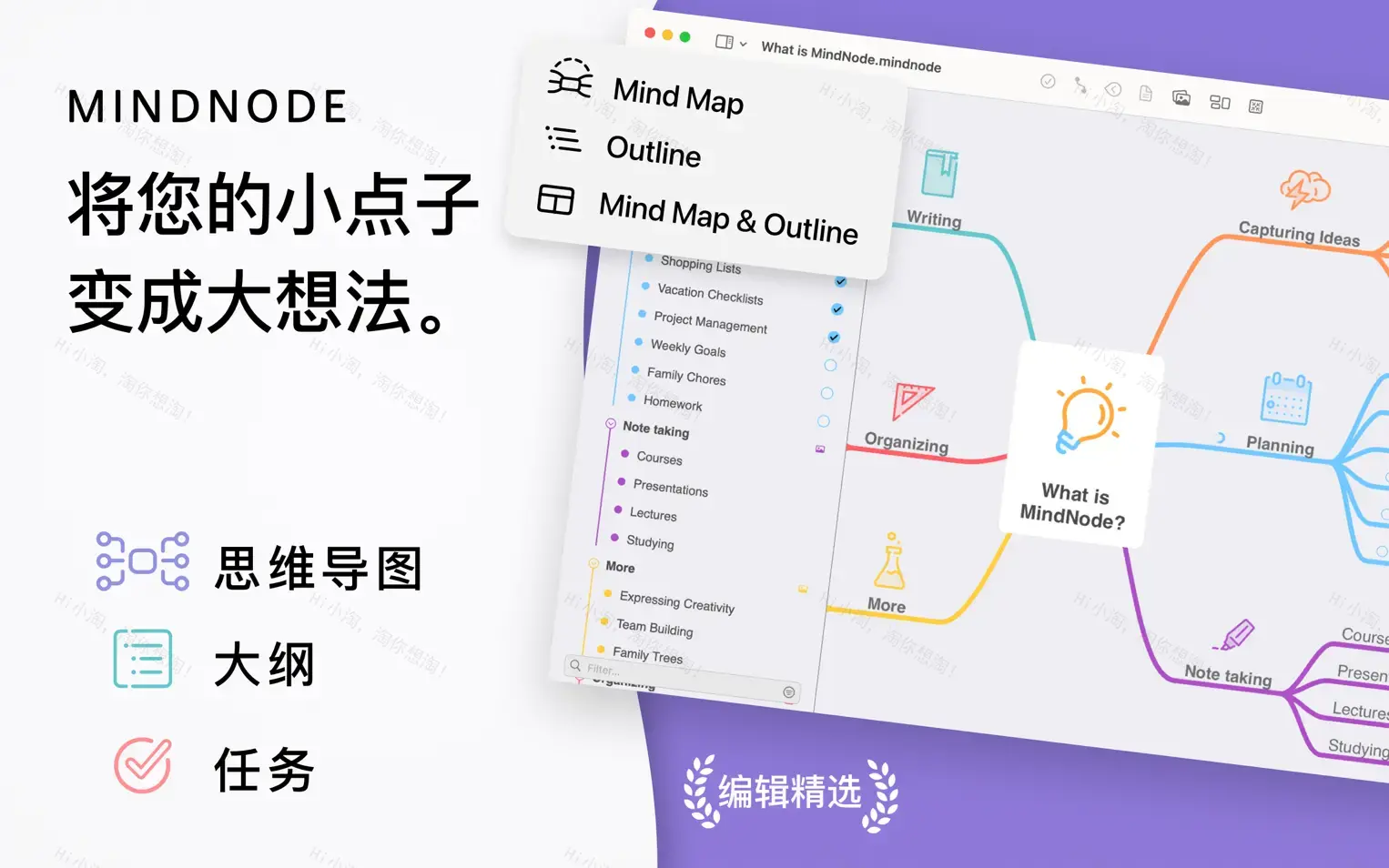MindNode For Mac v2023.3.1 头脑风暴应用