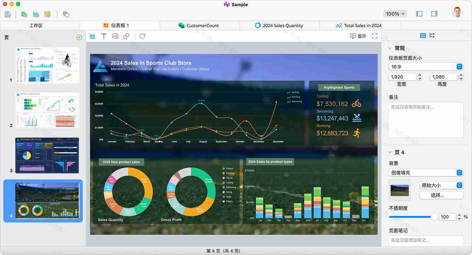 Navicat BI For Mac v2.1.9 数据可视化工具