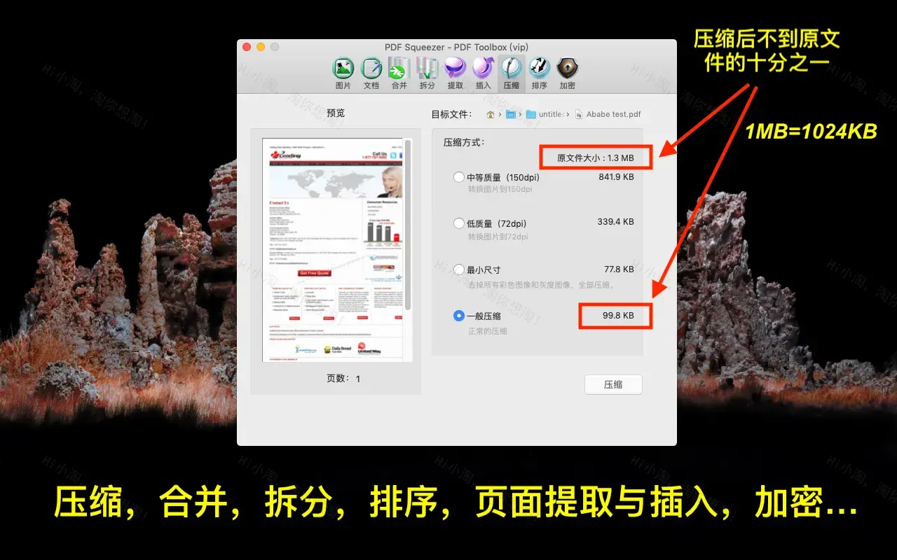 PDF Compressor & PDF Toolbox For Mac v6.3.3 PDF全能工具箱中文版
