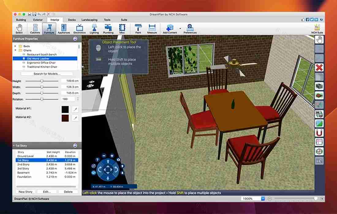 DreamPlan For Mac v8.37 2D和3D家居景观设计软件