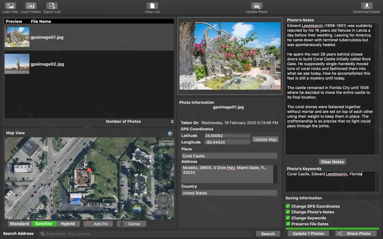 Memory Pictures For Mac v4.3.0修改图片GPS日期信息