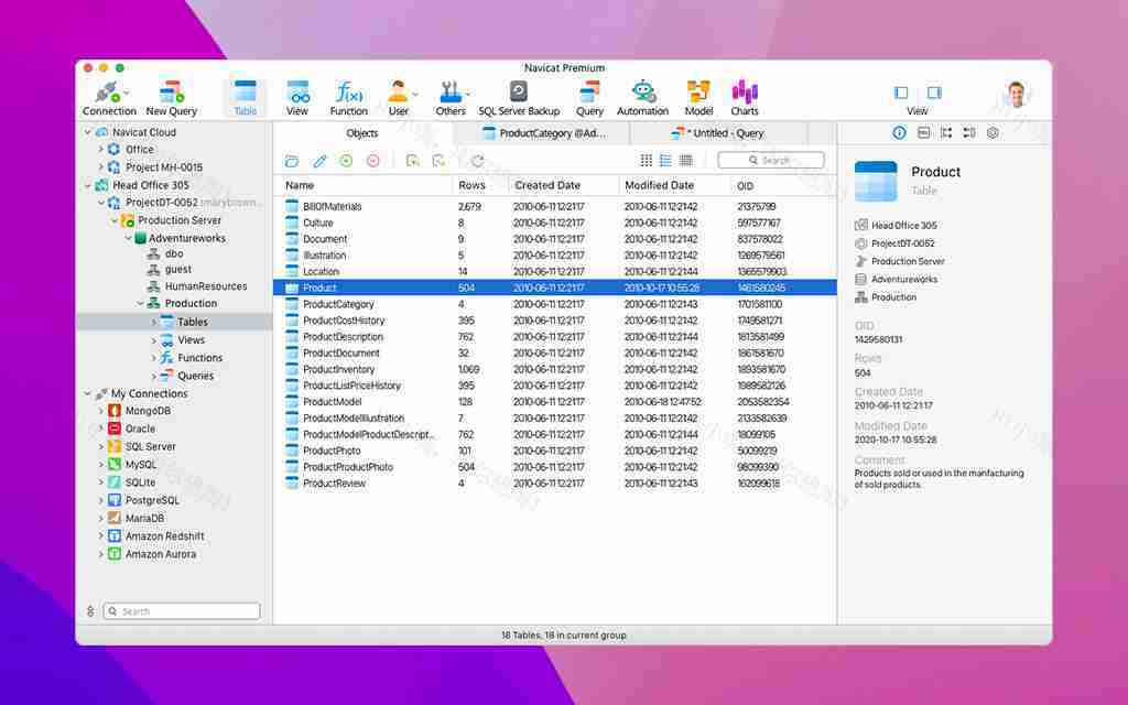 Navicat Premium Essentials For Mac v16.1.10强大的数据库管理工具