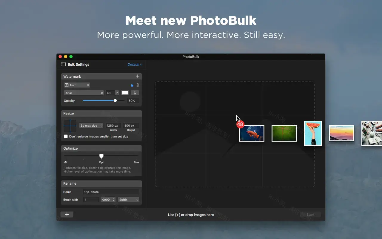 PhotoBulk For Mac v2.6 批量重命名编辑图片软件