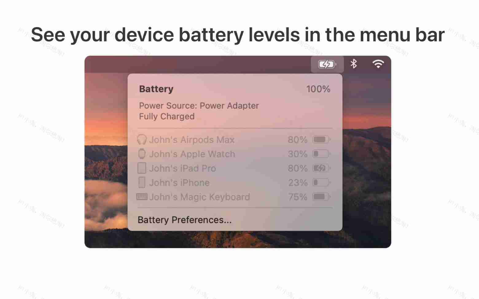 Batteries For Mac v2.3.3 跟踪Mac设备电量软件