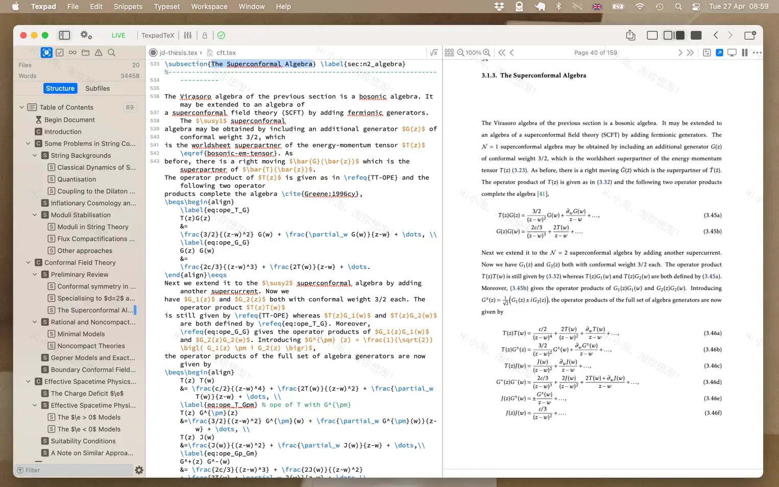 Texifier For mac v1.9.27 LaTeX 编辑器中文版