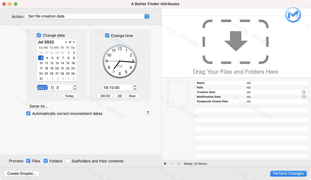 A Better Finder Attributes For Mac v7.36 文件属性时间修改软件